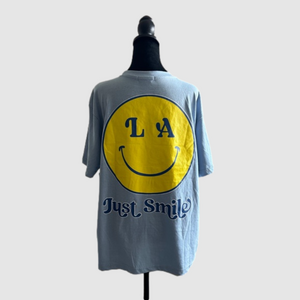 Just Smile LA Blue M T-shirt premium cotton